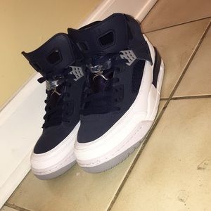 Navel blue , white ,and gray Jordan Spizke